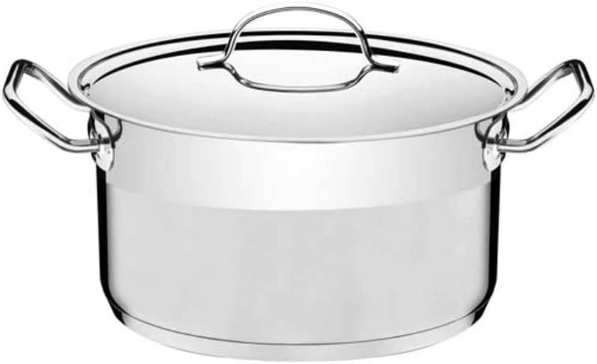 Caçarola Tramontina Professional Funda em Aço inox Fundo Triplo com Tampa Plana Detalhe Satinado 16 cm 1,8 L