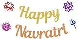 Happy Navratri Banner Happy Navratri Decorations Indian Festival Party Decorations Gold & Orange