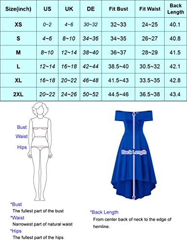 Jasambac Dresses For Women Party Wedding Elegant High Low Off The Shoulder Cocktail Dresses Yellow Xl #TOP5