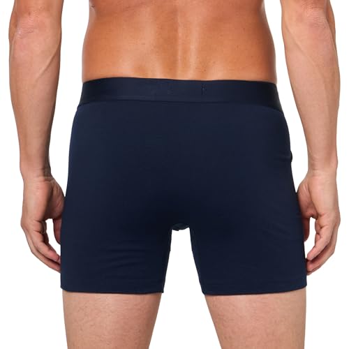 Lacoste Men's Cotton Stretch Big Croc Print Boxer Briefs, 3-Pack, Navy Blue/Grey/Red, X-Large3