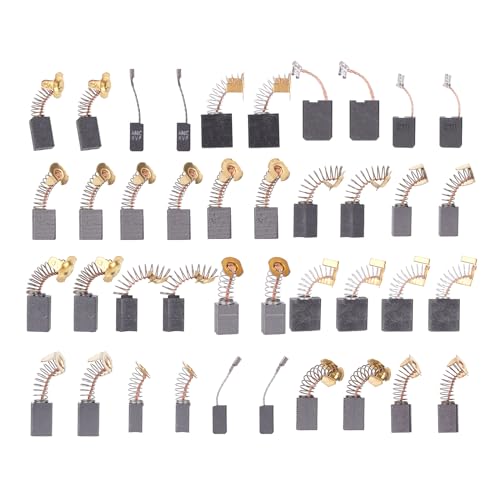 MEELYHOME Electric Motor Carbon Brushes 40Pcs 10 Different Models Carbon Brushes Maintenance Carbon Brush Motor Replacement Motor Carbon Brushes