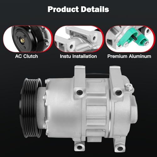 Image of CCIYU AC Compressor w /Clutch for Hyundai Sonata 2.4L 2011-2012