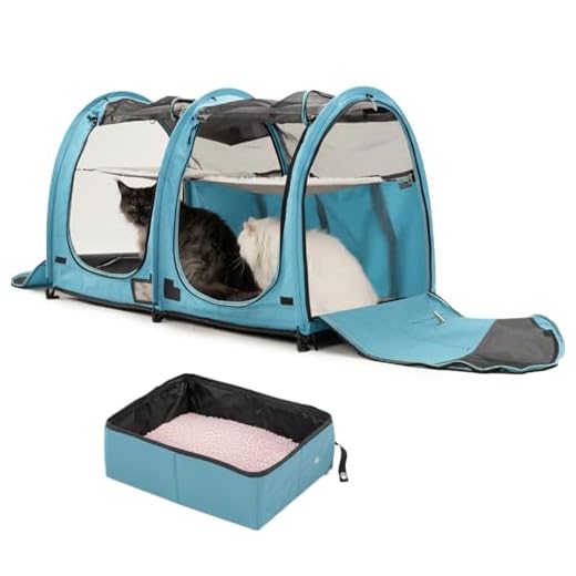 Compact Portable Cat Cage with Hammocks