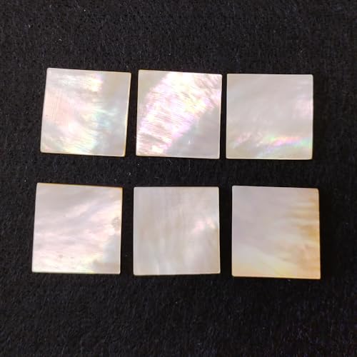6 PCS Golden Mother of Pearl Inlay Blanks, 30mm Natural
