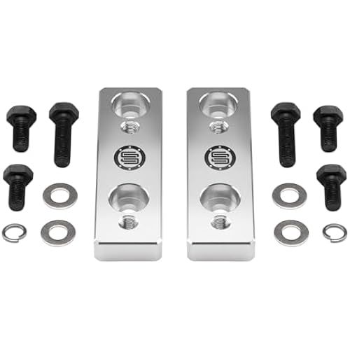 Supreme Suspensions - Sway Bar Brackets For 2005-2022 Tacoma 2003-2009 4Runner and 2007-2009 FJ Cruiser 2WD 4WD T6 Billet Aluminum Sway Bar Drop Brackets (Silver)