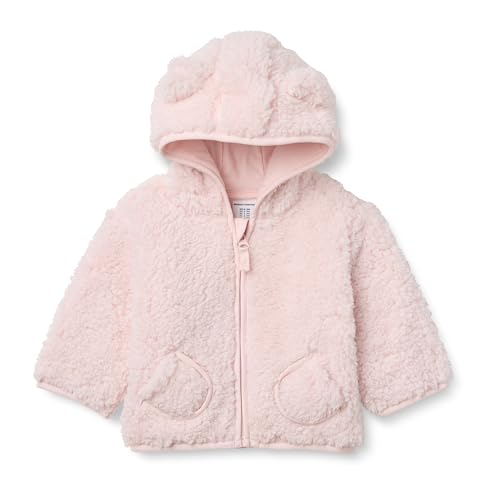 Amazon Essentials Baby Jungen Sherpa-Jacke Mit Kapuze, Blassrosa, 6-9 Monate