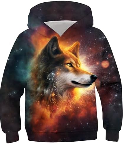 Goodstoworld 3D Printed Hoodie for Boys Girls Kids Funny Hoodies  Sweatshirts Hoodies 4-16 Years, Wolf 1. : Amazon.com.be: Fashion