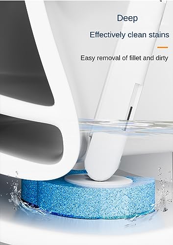 Image of Wall Mounted Disposable Toilet Brush Holder Set, Small Hidden Bathroom Toilet Cleaning Wand Kit, Long Handle with 42 Spare Brush Heads (Gray)
