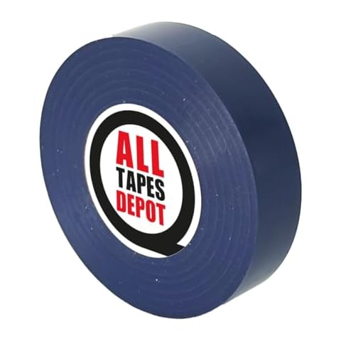 ALLTAPESDEPOT Electrical Tape 12 inches x 66 inches Pack of 1 ROLL, Dark Blue Cover