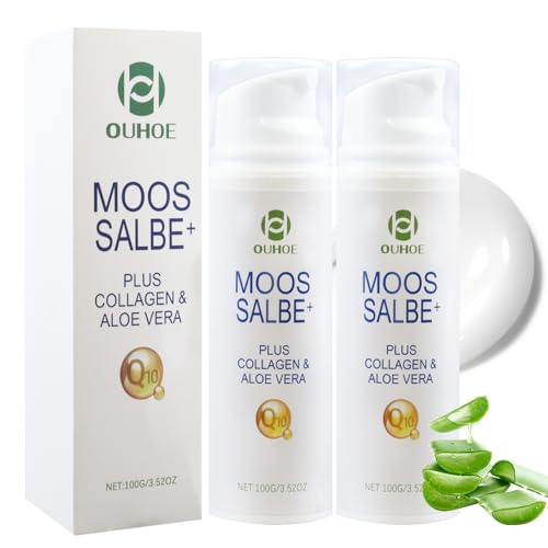 agctrler Moosungüento Plus, 2 unidades de crema de musgo para reparación activa de la piel, contra imperfecciones y brillo de la piel, crema de musgo natural de aloe vera, contra arrugas faciales para