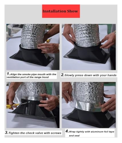 Conducto de ventilación flexible para campana de cocina extractor 6