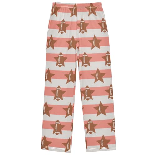 Boy's Pants Brown Rugby Jogger Pants Elastic Waist Long Bottoms Trousers with Pockets 6-14 Years