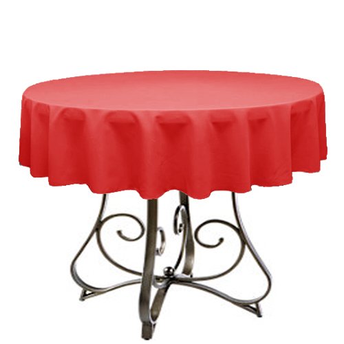 KS LinensPolyester Round Tablecloth 54" (Red)