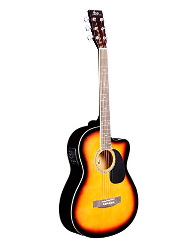 Image of CLAYTON 39 inch Semi-Acoustic Cutaway Guitar with Lindenwood Top, side and back - Rosewood fingerboard - Okoume neck - MC39CEQSB (Sunburst)