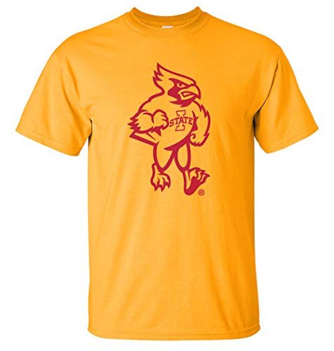 CornBorn Iowa State T Shirt - Cy The Cyclones Mascot Full Body - Gold - Medium