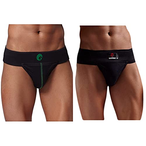 Image of omtex Cotton Neo Supporter, Men's Large (Black) Cotton Tokyo Supporter, Men's Large (Black)
