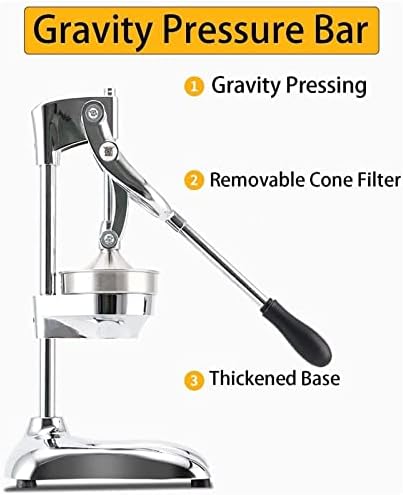 Miniatura 3 de Professional Stainless Steel Citrus Juicer, Heavy Duty Manual Squeezer for High Juice Yield, Ideal for Pomegranate, Lime, and Other Fruits -