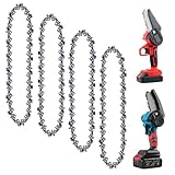4 Pezzi 6 Pollici Mini Motosega Catena, Chainsaw Passo 1/4 Catena Elettrica Senza Fili