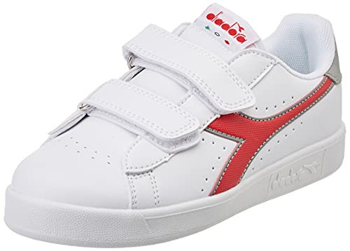 Diadora GAME P TD, Sneakers Unisex - Bambini e ragazzi, Bianco/Rosso (Tango), 27 EU