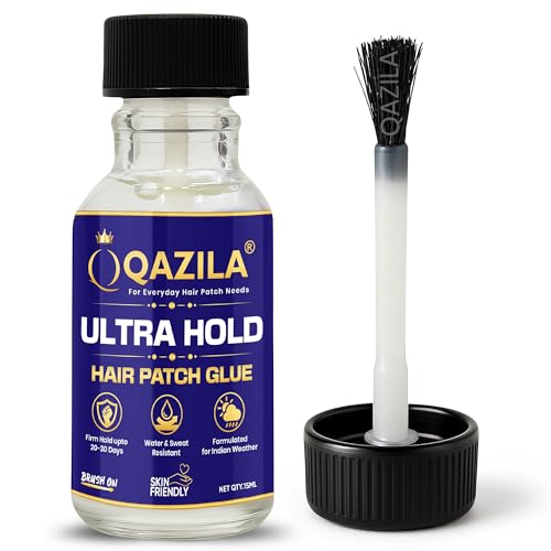 Image of Qazila Ultra Hold Glue for Hair Patch | Hair Wig Glue | Water & Sweat Resistant | Hold upto 20-30 days | Skin-Friendly | Suitable For Indian Weather | Acrylic Base | 15 ml