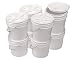 Bucket Kit, Eight White 2 Gallon Buckets with White Gamma Seal Lids