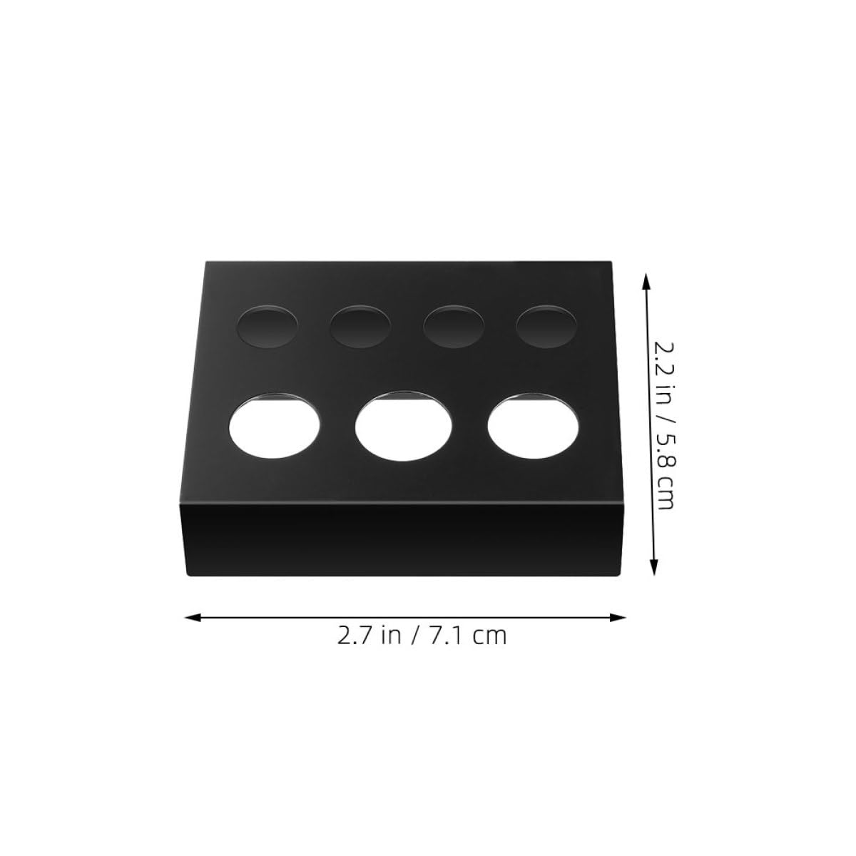 SEWACC 2pcs 7-hole Metal Tattoo Ink Cup Stand Black Pigment Holder Organizer with Ink Cap Holder for Tattoo — view 2