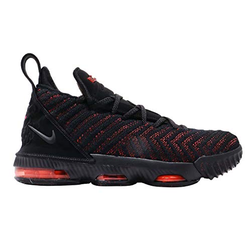 Kids Lebron Xvi Gs Black Black University Red Youth Size