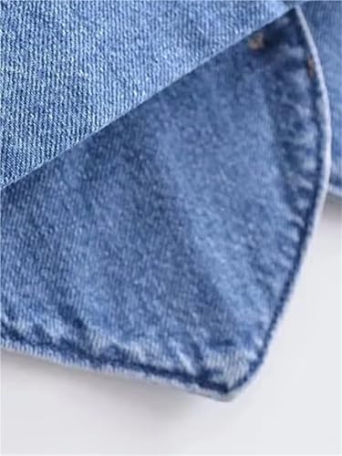Chaleco vaquero con cuello en v confeccionado en denim resistente de corte elegante 7