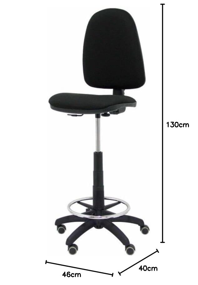 Taburete ergonómico para evitar dolor de espalda con aro reposapiés 4