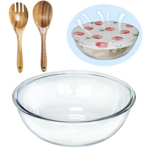 Ronanemon 6.5 Quart Glass Bowl with Lid