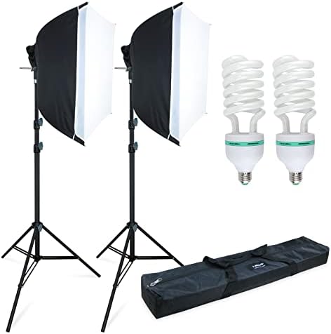 LINCO Lincostore Photography Equipment Photo Studio Lighting 24"x24" Softbox Light Kit AM141M