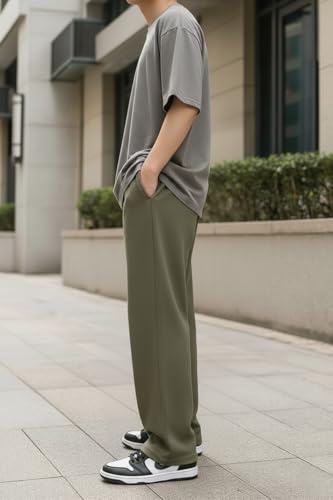 Image of dockstreet Men's /Unisex || Open Bottom || Stretchable || Drawstring Bottom Drawstring Pure Cotton Stretchable Baggy Jogger Pants