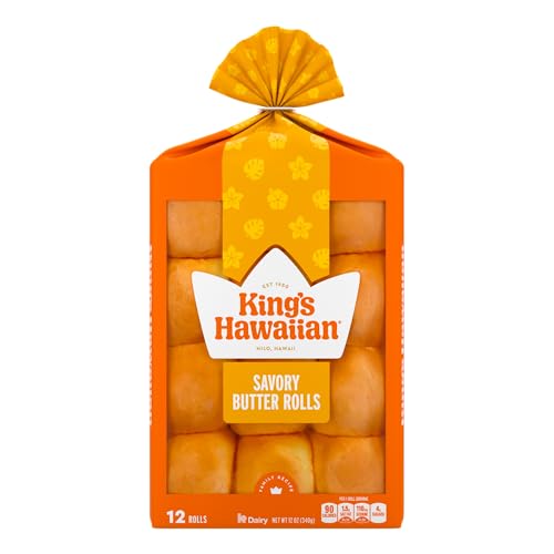 King's Hawaiian Savory Butter Rolls, 12 ct, 12 oz
