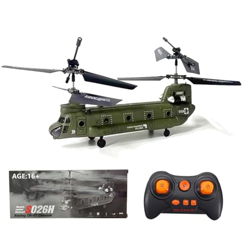 StrucToys RC Helicopter, S026H Dual-Rotor Transport Aircraft, 2.4G 3CH Remote Control Military...