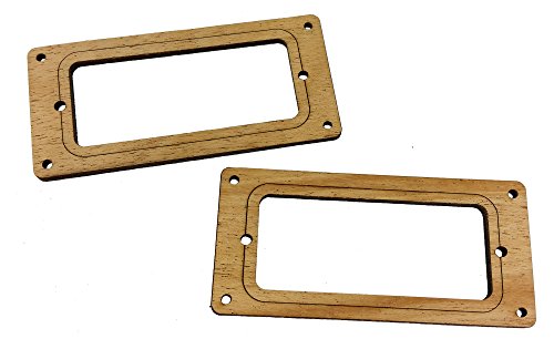 2pc. Mini Humbucker Pickup Cover Rings - Choose from 4 Wood Types! (Genuine Mahogany)