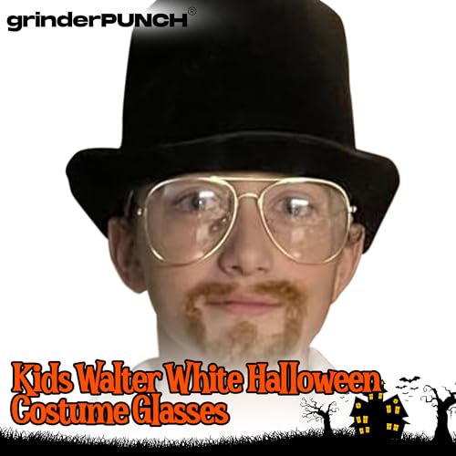 grinderPUNCH Kids Fake Aviator Eye Glasses Clear Lens Children's Non Prescription (Age 3-10), Silver 6