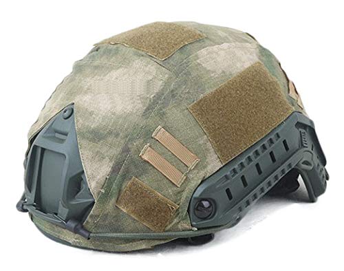 OSdream Tactical Military Helmet Covers Camouflage Cover Airsoft Paintball Shooting Helmet Accessory Only A Cover and US Flag Patch Without Helmet (at-FG camo)