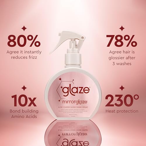 Glaze Auburn Spice Color Conditioning Gloss and Mirror Shine Spray Bundle - For Light-Medium Brown & Natural Red Hair
