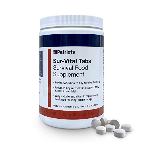 4Patriots Sur-Vital Tabs: Chewable Survival Vitamin, 25-Year Shelf Life, Multivitamin, 15 Day Supply