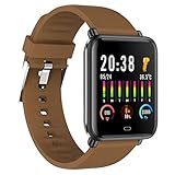 Múltiples modos deportivos e IP67 a prueba de agua: el reloj inteligente ofrece múltiples modos deportivos, como correr, caminar, cinta de correr, escalar, andar en bicicleta, etc. Puede verificar los datos deportivos en la pantalla del reloj o en la aplicación. Con la tecnología de resistencia al agua IP67, el reloj inteligente se puede usar normalmente en el lavado de manos diario y la natación.