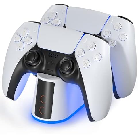 Ladestation für PS5 Controller mit Einstellbarem RGB Licht Cover