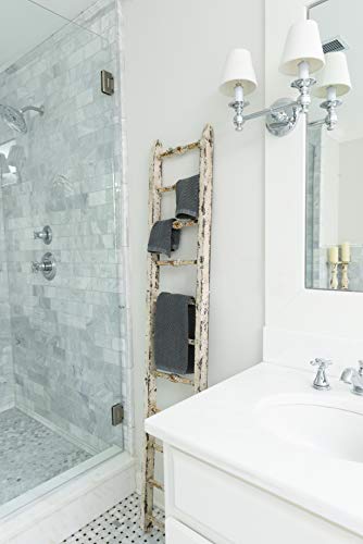 Creative Co-Op Decorative Wood Ladder, Distressed White