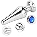 FST Stainless Steel Butt Plug with Luxury Jewelry Fetish Anal Stimulation Sex Toy for Men Women Blue