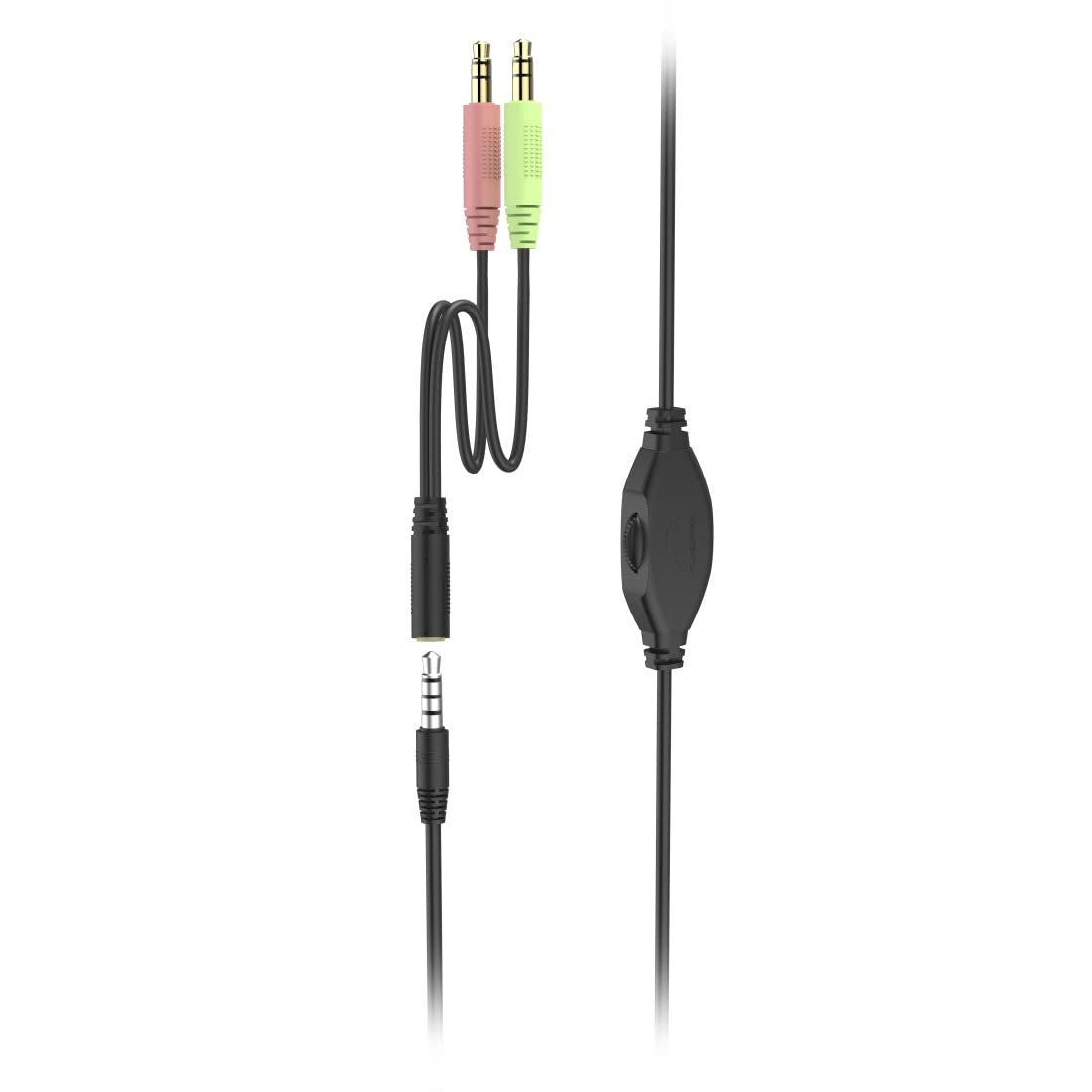 Hama Zestaw słuchawkowy z mikrofonem (przewodowe słuchawki jack 3,5 mm, AUX, słuchawki stereo z kablem, słuchawki nauszne do komputera z ramieniem mikrofonowym i opaską na szyję, kabel audio 2 m)