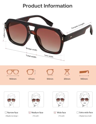Image of SOJOS Retro Polarized Aviator Sunglasses Womens Mens SJ2385