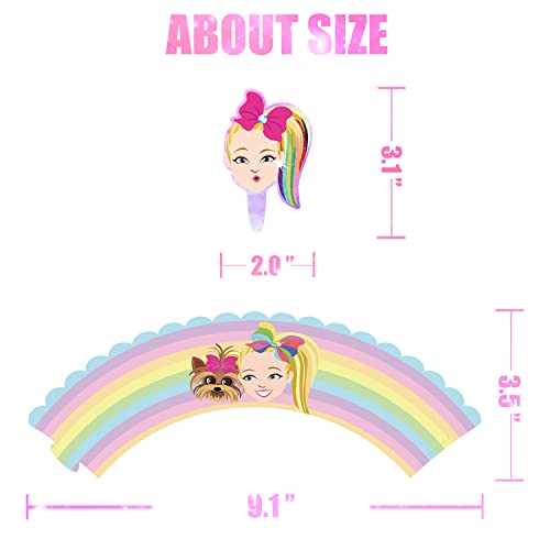 20 Jojo Liners Wrappers Cake Cupcake Decorations Birthday Party Supplies Cupcake Toppers Decor #TOP5