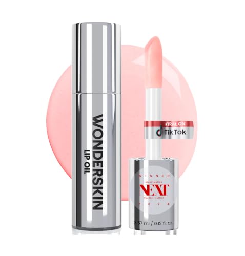 Wonderskin Lip Rehab Serum Oil – Getöntes Lippenöl, feuchtigkeitsspendend, pflegend und nicht klebrig mit Korallrosa-Tönung für trockene Lippen (Lover)