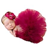 Newborn Baby Photography Props Girl Tutu Skirt Baby Girls Photo Prop Headdress for Newborn Girl...