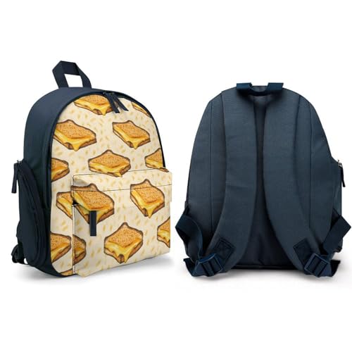 Grilled Cheese Sandwich Breakfast Cute Backpack Small Daily Daypack Travel Shoulder Bag with Adjustable Strap Graphic Print3