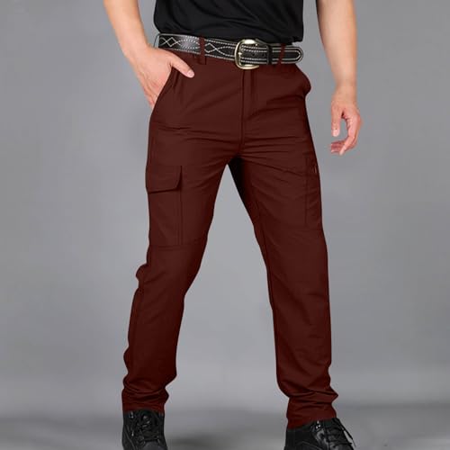 Men's Tactical Pants, Water Resistant Ripstop Cargo Pants, Lightweight Work Hiking Outdoor Sweatpants with 6 Pockets2